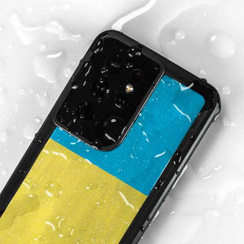 Ukraine Flag Distressed Galaxy S24 Ultra Waterproof Case